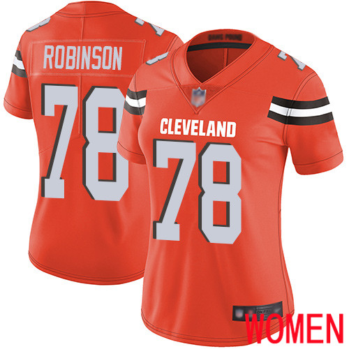 Cleveland Browns Greg Robinson Women Orange Limited Jersey #78 NFL Football Alternate Vapor Untouchable